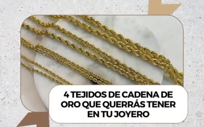 Tejidos de cadenas de oro: 4 tipos que querrás vender a tus clientes